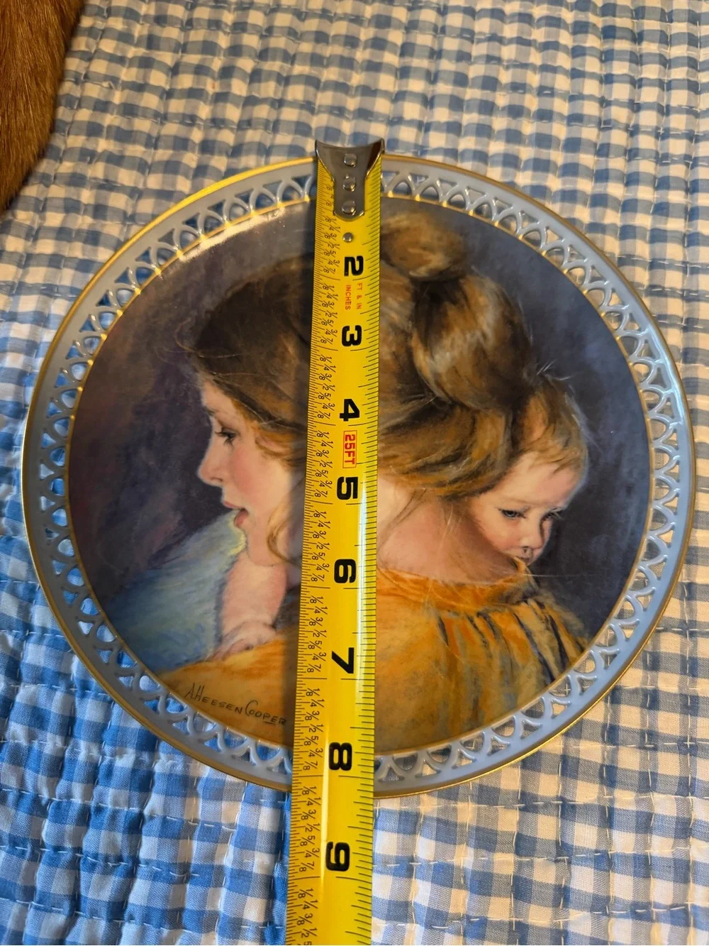 Bing & Grondahl The Gentle Love Collection Porcelain Plate 8.5in LE